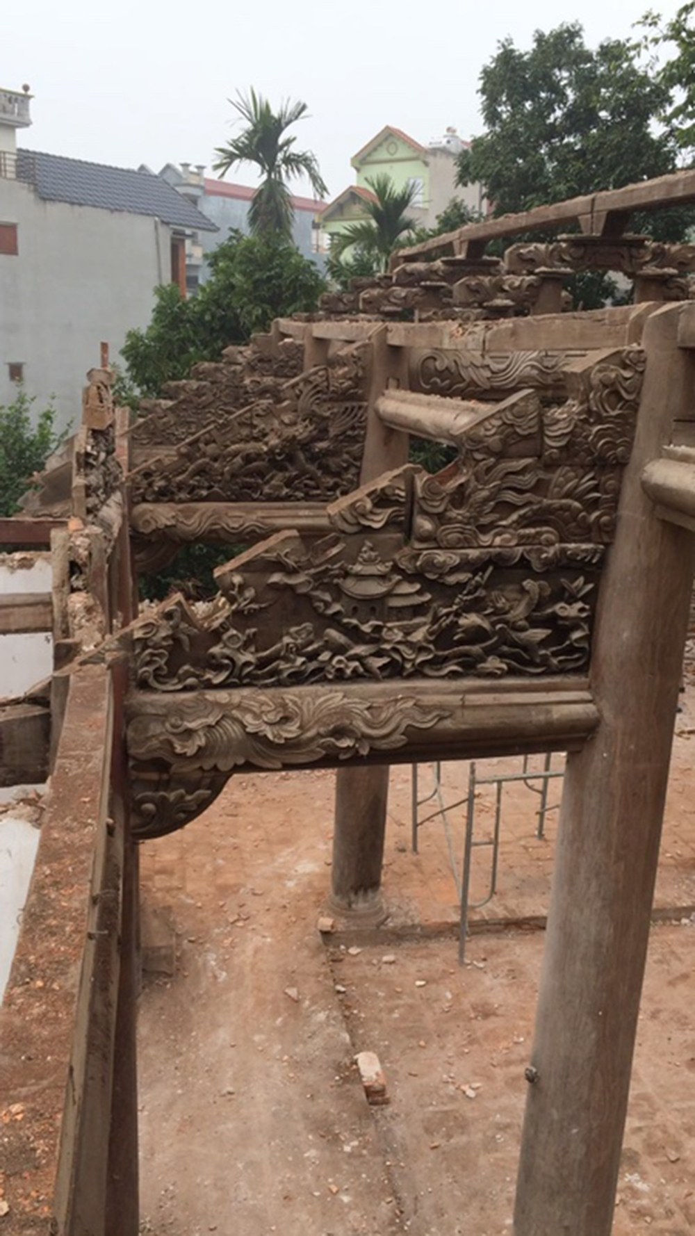 Nhà gỗ 3 gian gỗ xoan ta tại Bắc Ninh