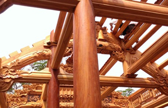 Nhà gỗ 3 gian gỗ xoan ta tại Bắc Ninh